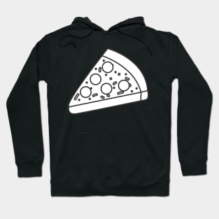 White Slice Cute Pizza Icon Hoodie